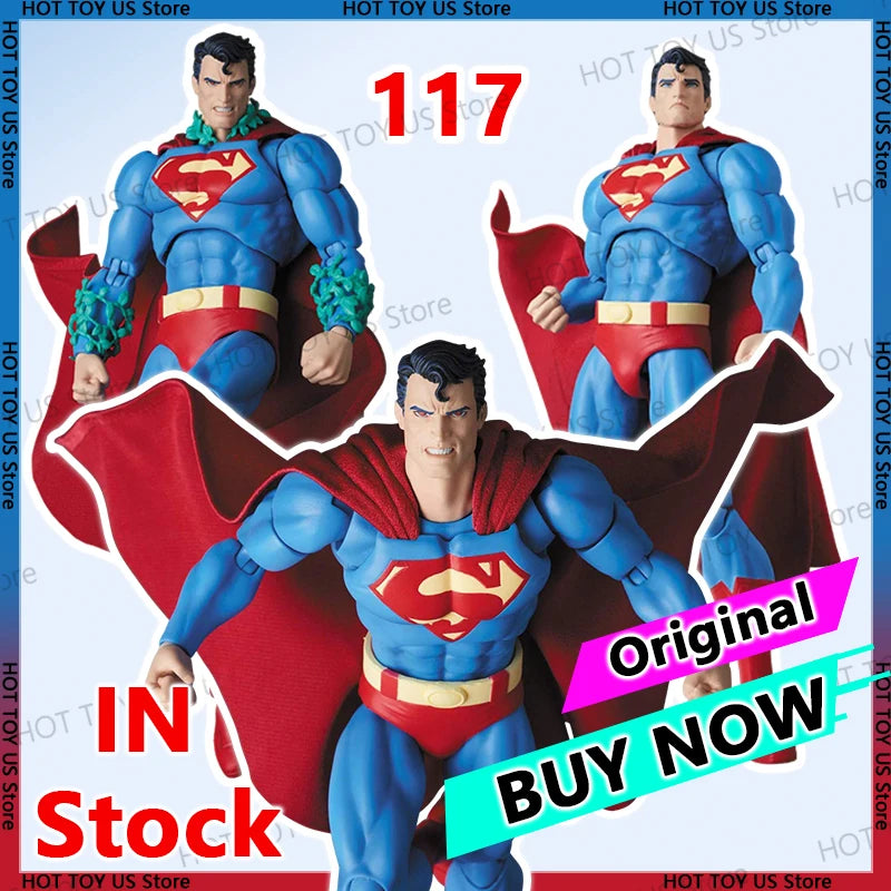 16Cm CT Toys MAFEX 117 1/12 Classic Superhero Hush Style Action Figure Ornament PVC Statue Collectible Model Toys Gift