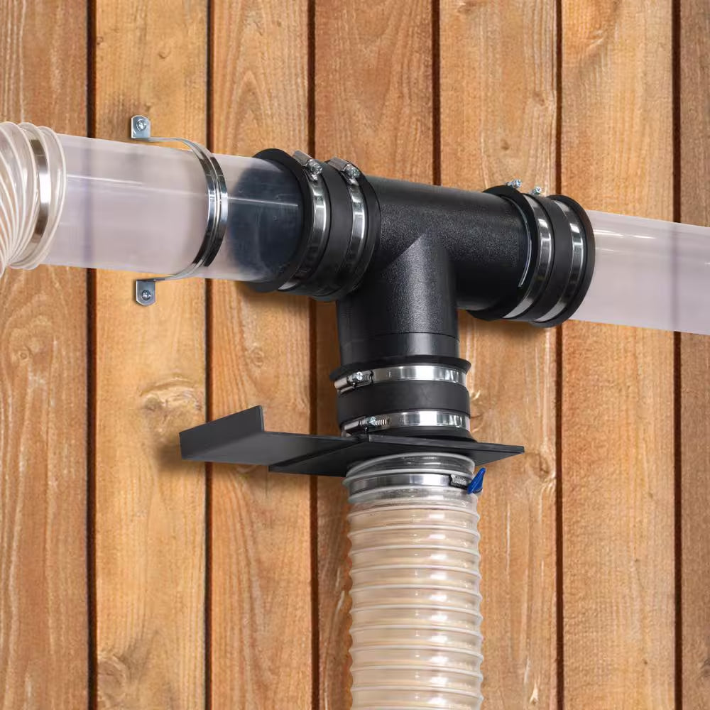 4 In. T-Fitting Dust Hose Connector for Dust Collection Systems