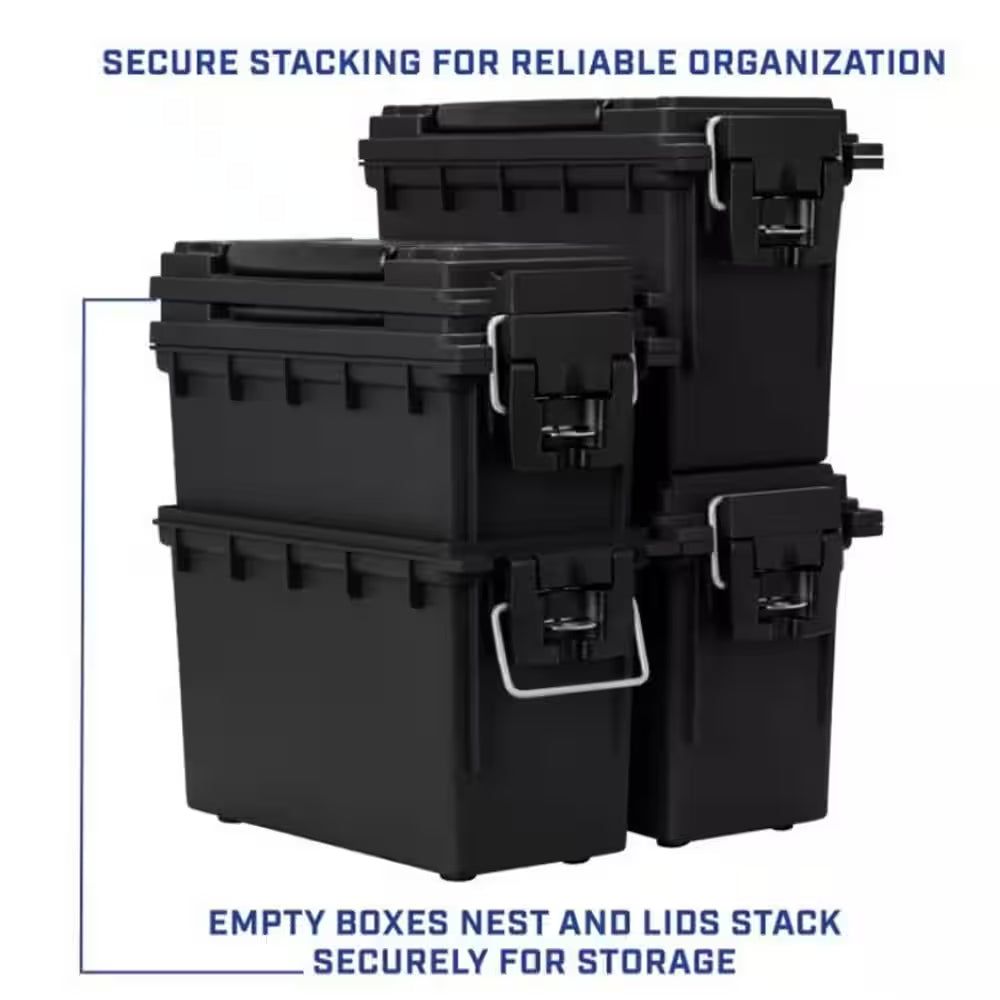 Orange Plastic Marine Lockable and Stackable Storage Box with Handle