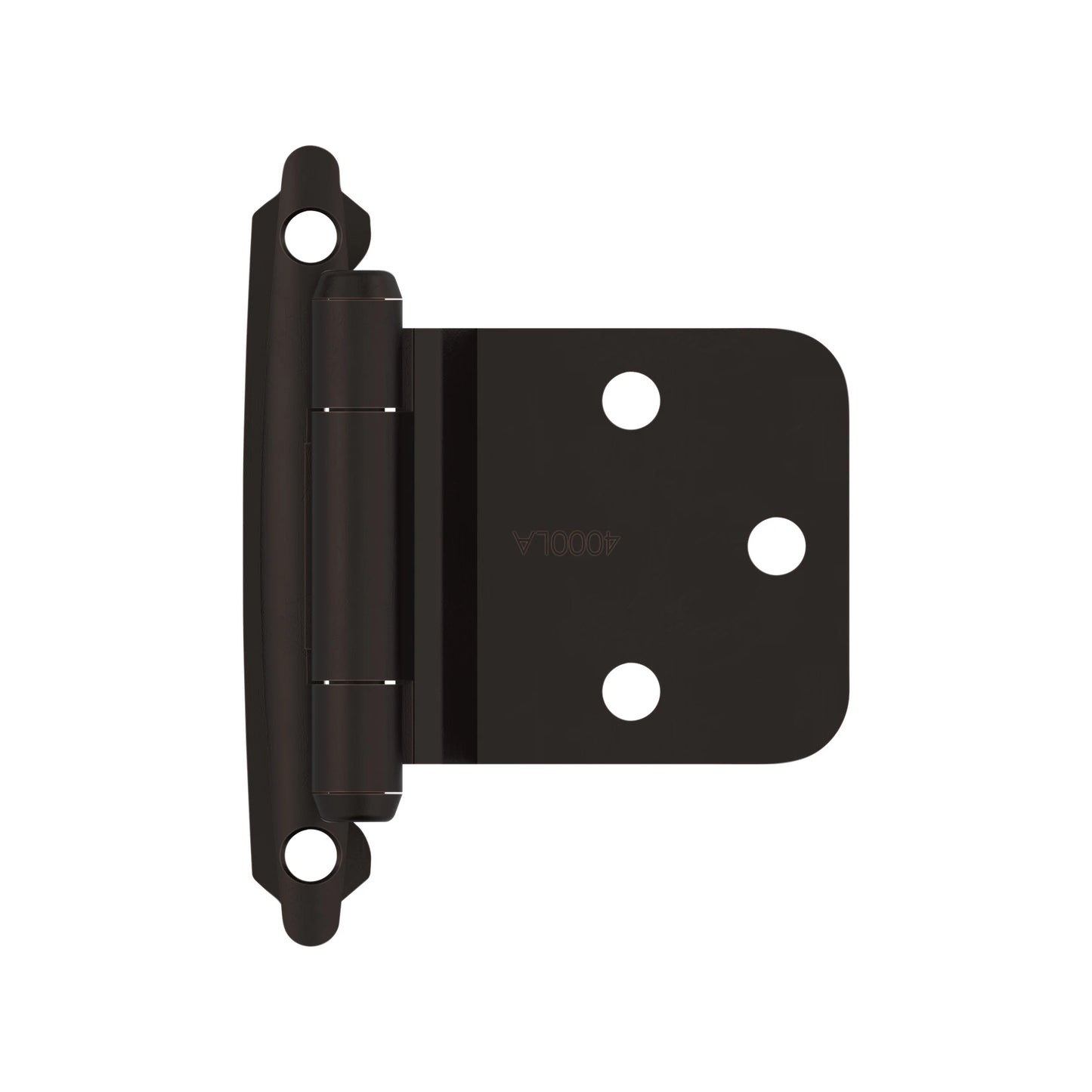180-Degree Adjustable Overlay Surface Self-Closing Champagne Bronze Cabinet Hinge, 1 Pair(S) 2 -Pieces