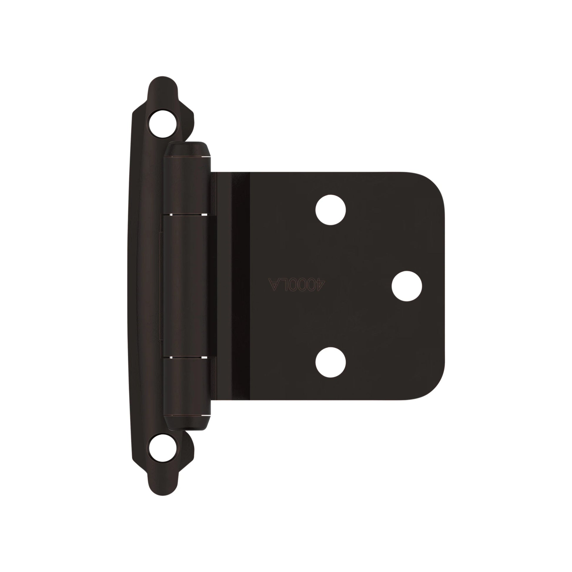180-Degree Adjustable Overlay Surface Self-Closing Champagne Bronze Cabinet Hinge, 1 Pair(S) 2 -Pieces