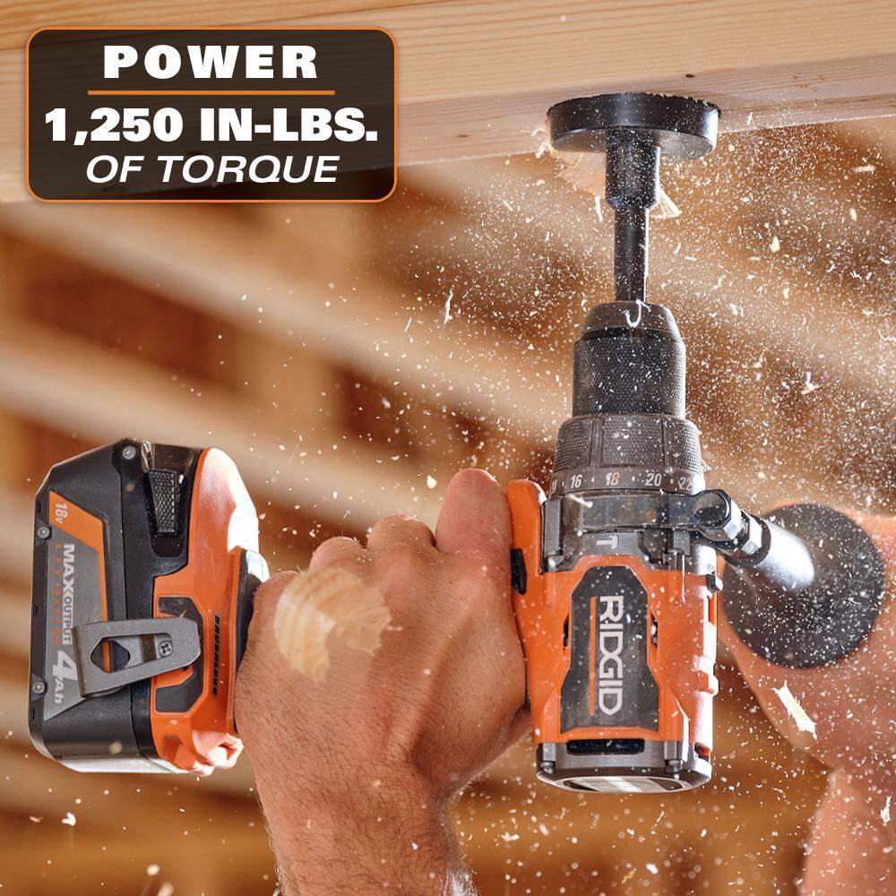 RIDGID 18V Brushless Cordless 1/2 in. High Torque Hammer Drill/Driver (Tool Only)
