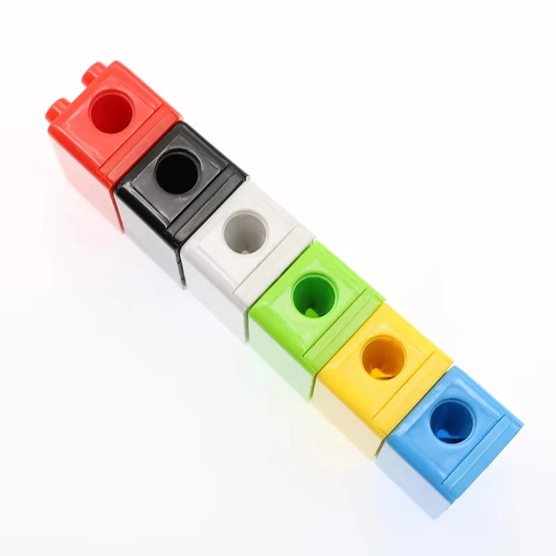 5/50Pcs Cartoon Plastic Building Blocks Pencil Sharpener for Children Office School Supplies Student Stationery Random Selection