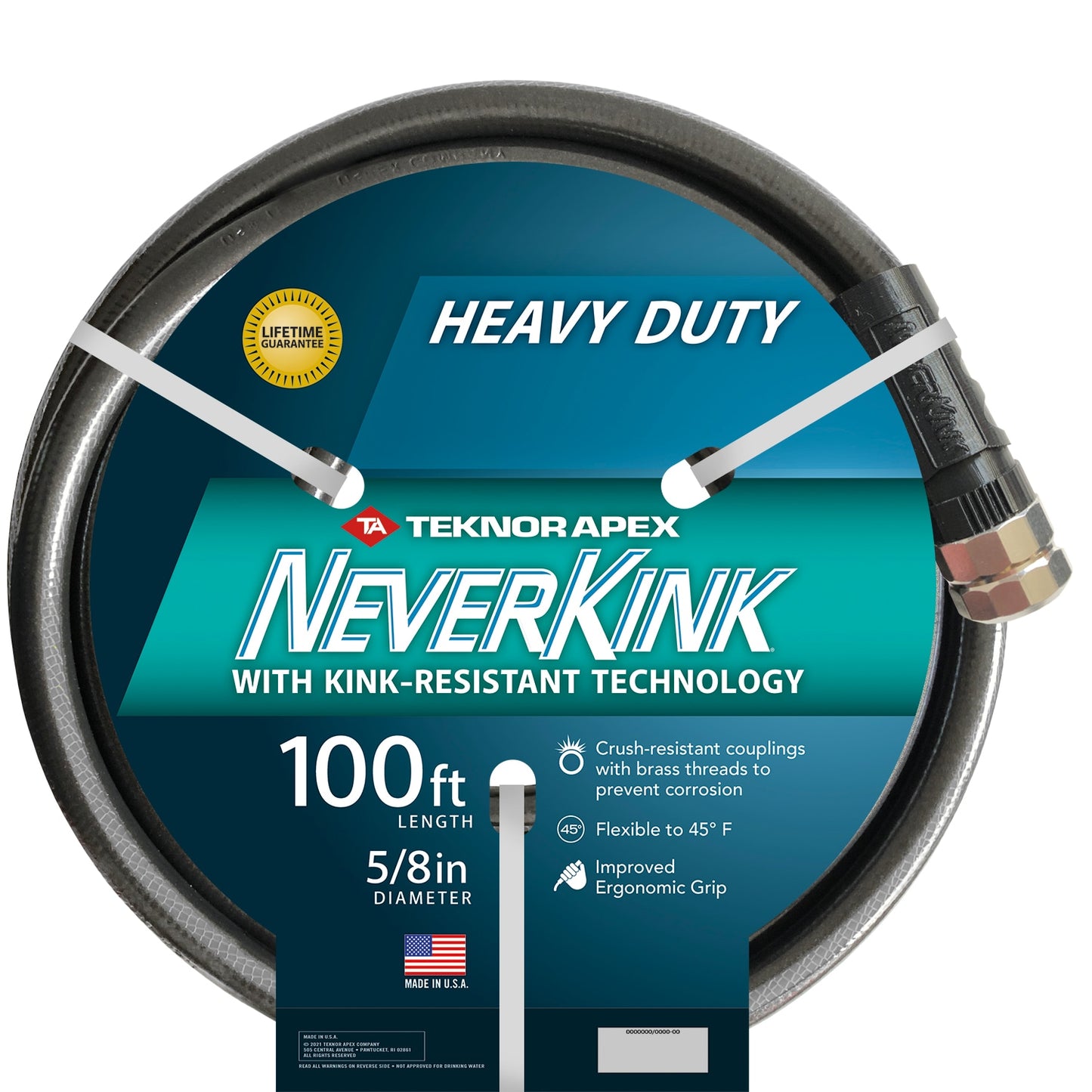 Teknor Apex 5/8-In X 50-Ft Heavy -Duty Kink Free Vinyl Gray Coiled Hose