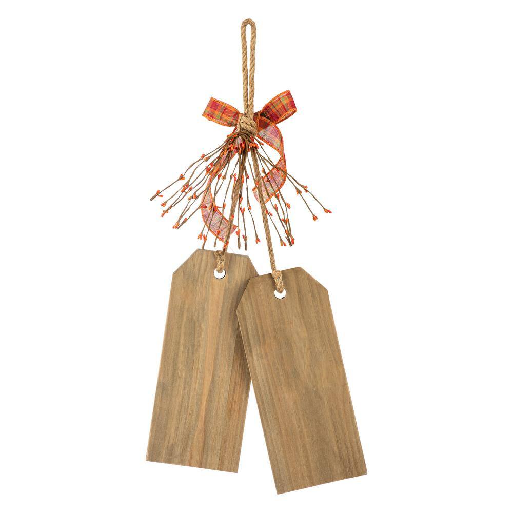 Glitzhome 24 in. H Thanksgiving Wooden "Give Thanks" Door Hanger