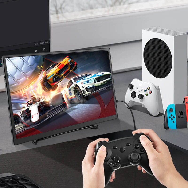 10.5 Inch Portable Monitor 1280P 100% SRGB 420 Cd/M2 with Dual Speakers Mini HDMI Interface for Laptop PC PS4 Game Console