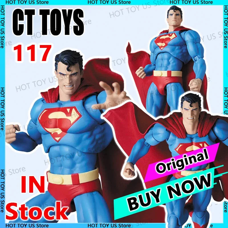 16Cm CT Toys MAFEX 117 1/12 Classic Superhero Hush Style Action Figure Ornament PVC Statue Collectible Model Toys Gift