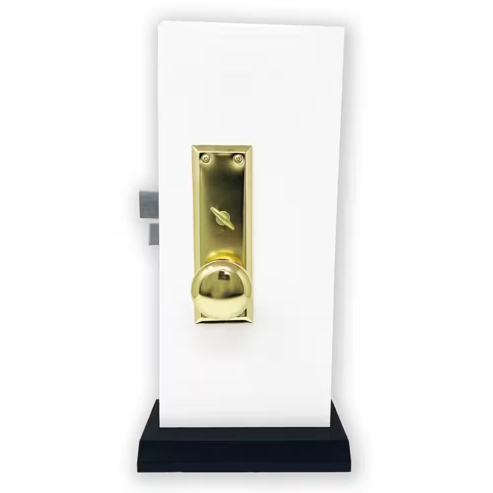 Brass Mortise Entry Left Hand Door Lock Set with 2.5 In. Backset, 2 SC1 Keys and Swivel Spindle