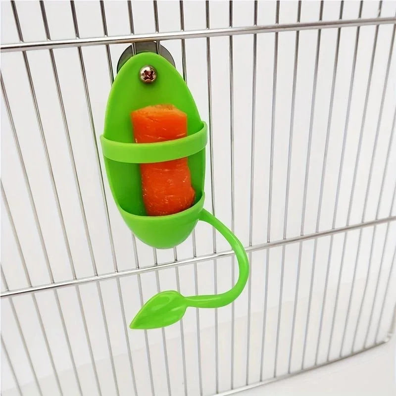 1Pcs Bird Cuttlebone Holder Bird Cage Feeding Holder Vegetable Fruits Cuttlebone Holder for Parrot Budgies Parakeet Cockatiel
