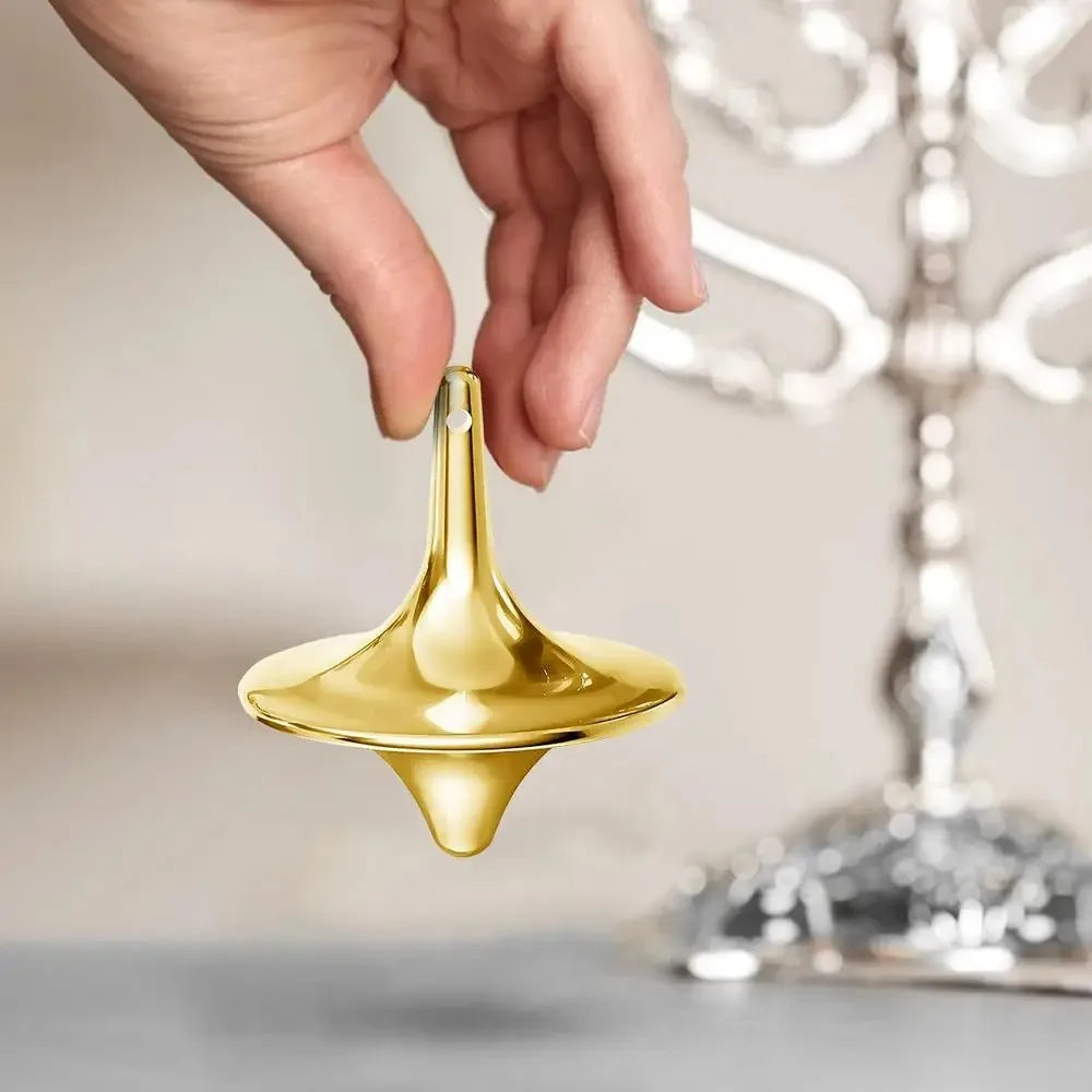 Hot Movie Totem Metal Gyro Silvery Hand Spinning Top Fingertips Small Cyclone Gyroscope anti Stress Fidget Toys for Adult Gifts