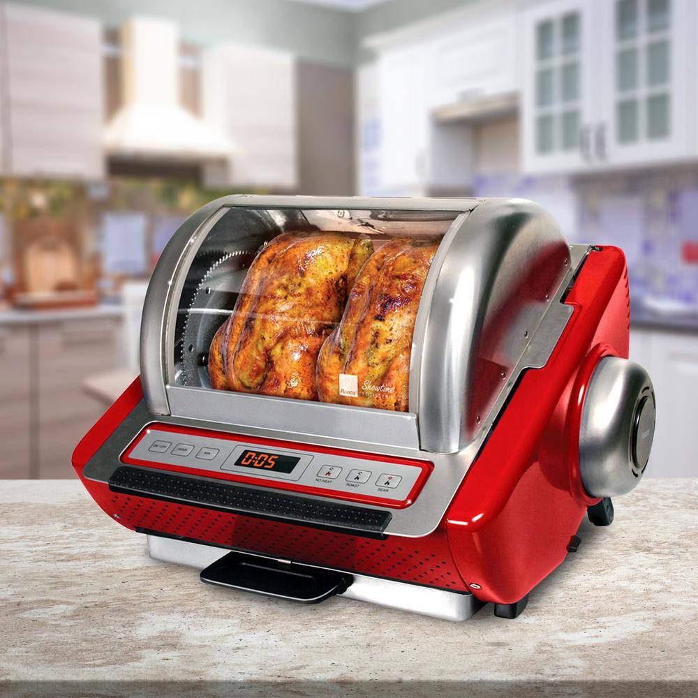 Ronco EZ-Store Red Countertop Rotisserie Oven