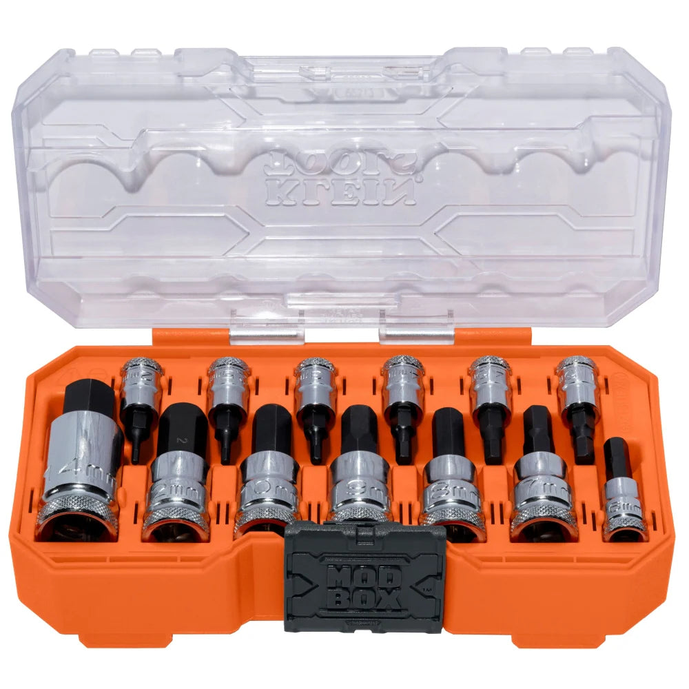 Knurled Hex Bit Socket Set, Metric, 13-Piece