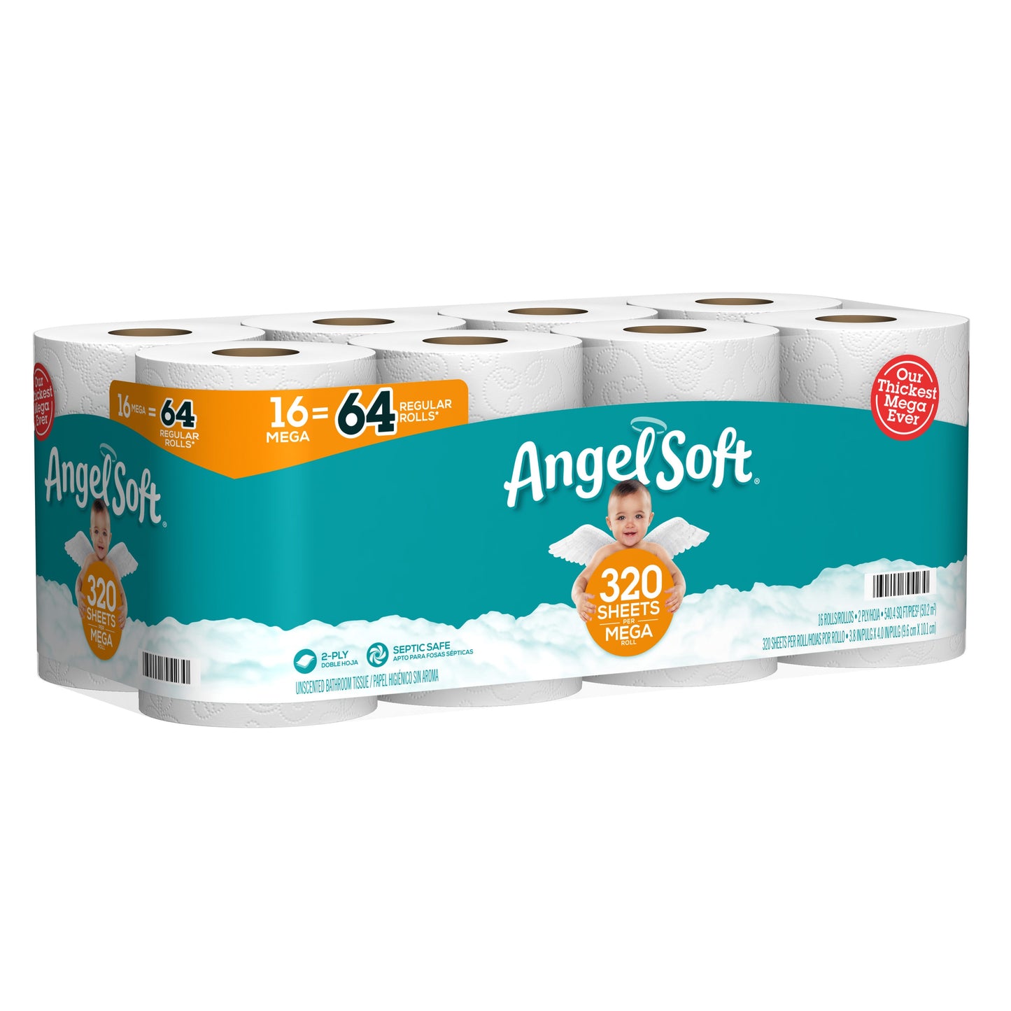 as Mega 16 -Pack 2-Ply Toilet Paper