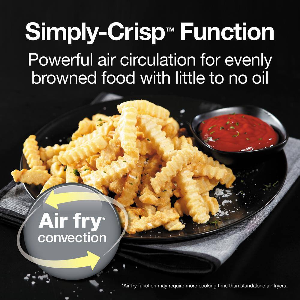 Proctor Silex Simply-Crisp 6-slice Black Air Fryer Toaster Oven
