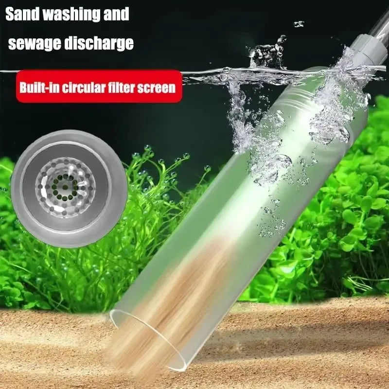 Fish Tank Siphon Vacuum Gravel Large Water Exchanger Aquarium Sand Cleaning and Water Changing Cleaning Kit with Extension Tube