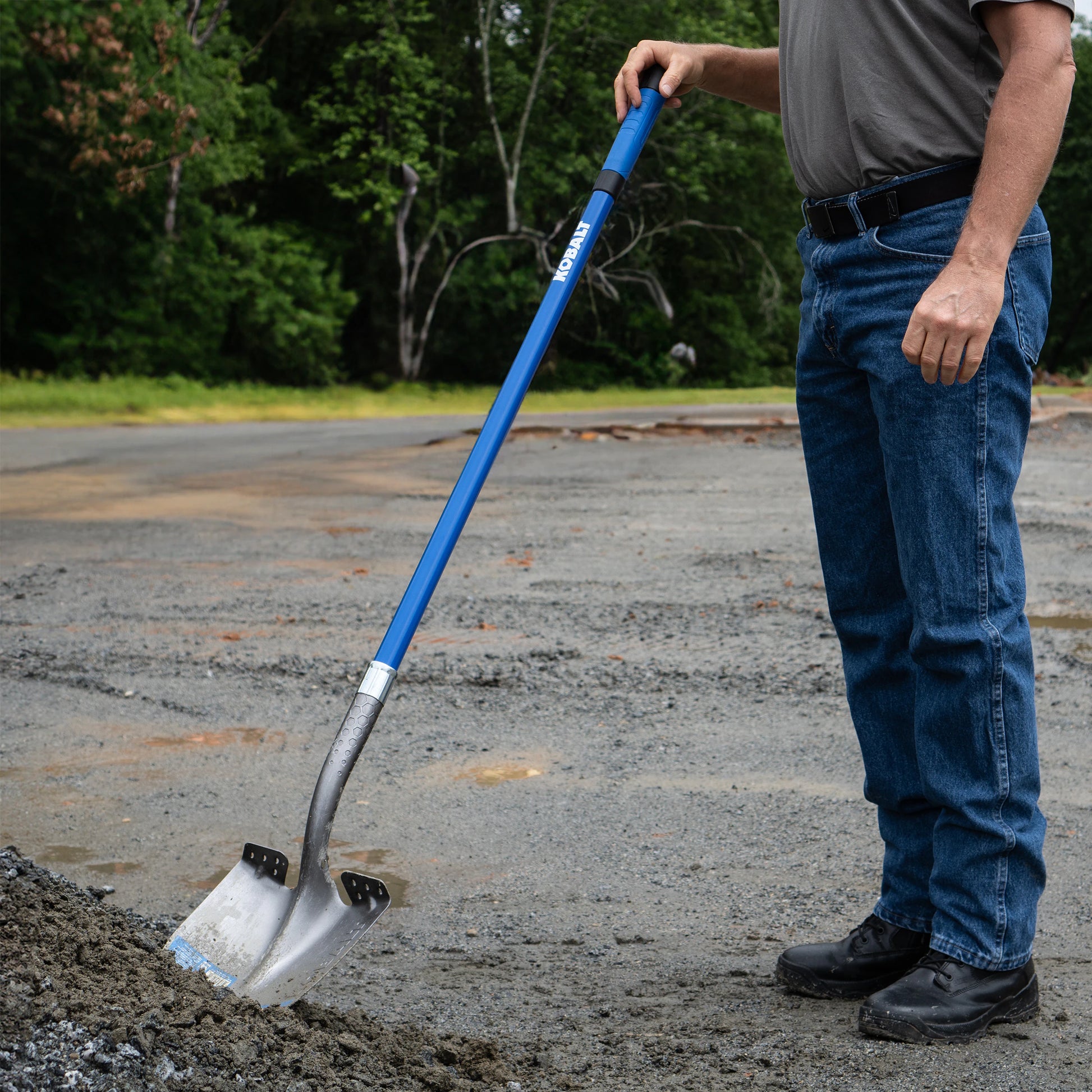 40-In Fiberglass Handle Digging Shovel