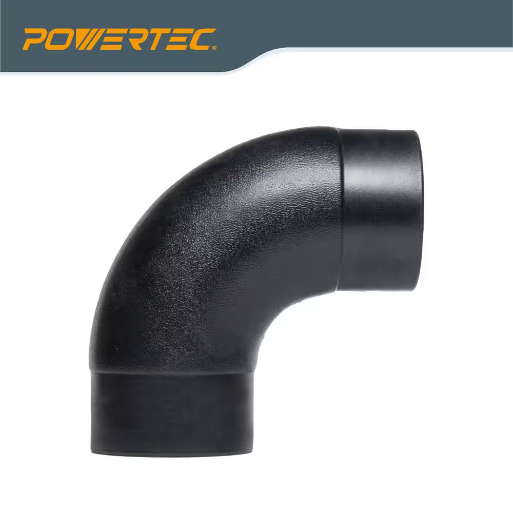 4 In. Dust Collection Hose 90 ° Elbow Connector W/ Blast Gate and Dust Control Flex Cuff for Dust Collector (2-Set)