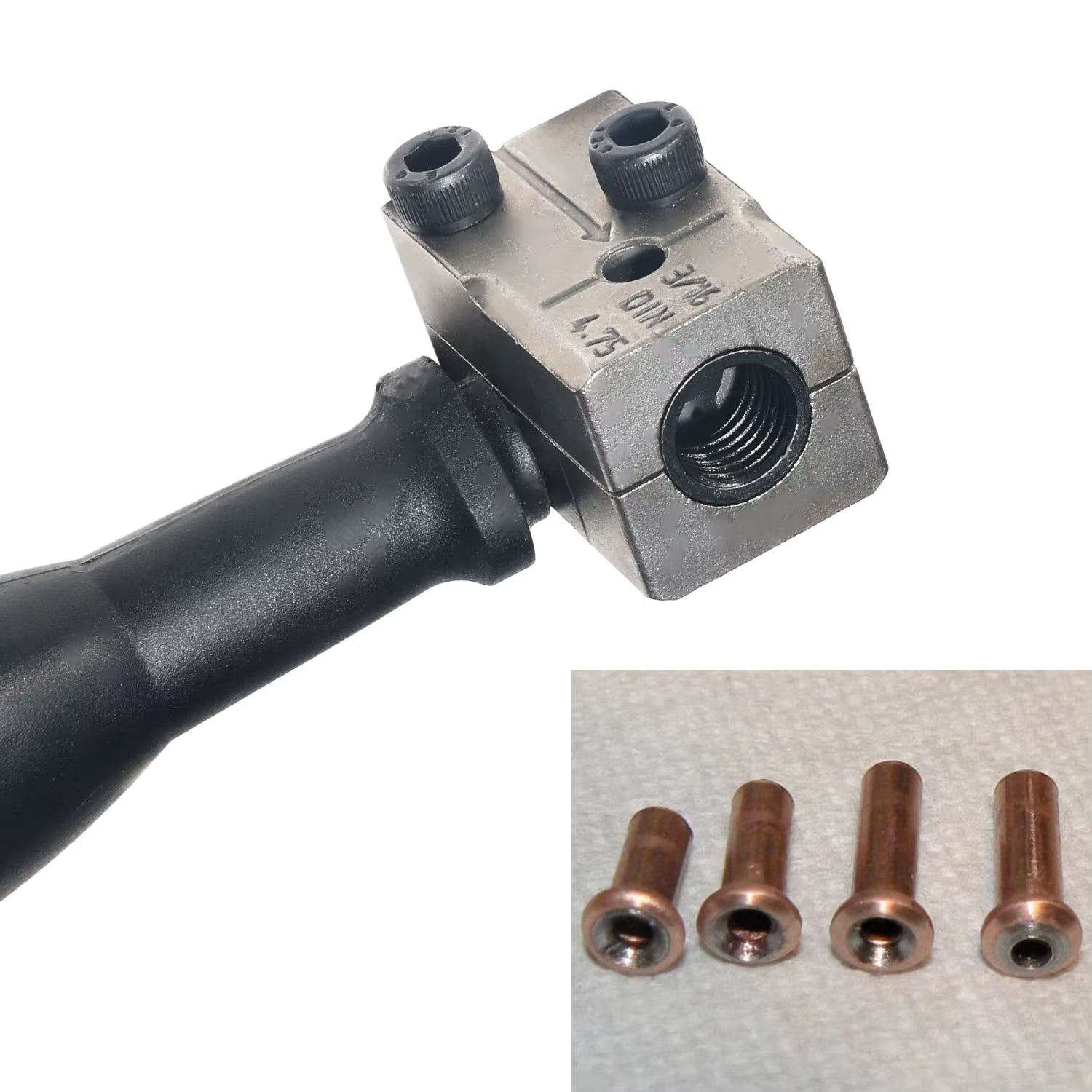 3/16In Double Flaring Tool Metal Handheld Brake Line Double Tool for Motorcycle Automotive Truck Brake Line Flaring Tool