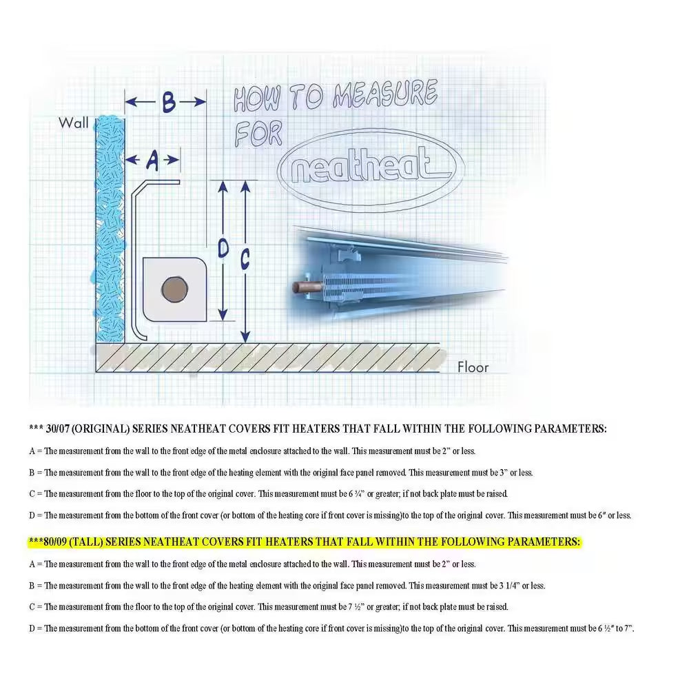 Tall Splice Plate Hot Water Hot Water Baseboard Covers (Not for Electric Baseboard)