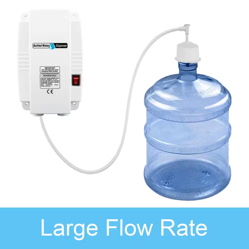 Bottled Water Dispenser Pump System, 110V 20Ft US Plug High Flow Bottled Water Pump with Single Inlet