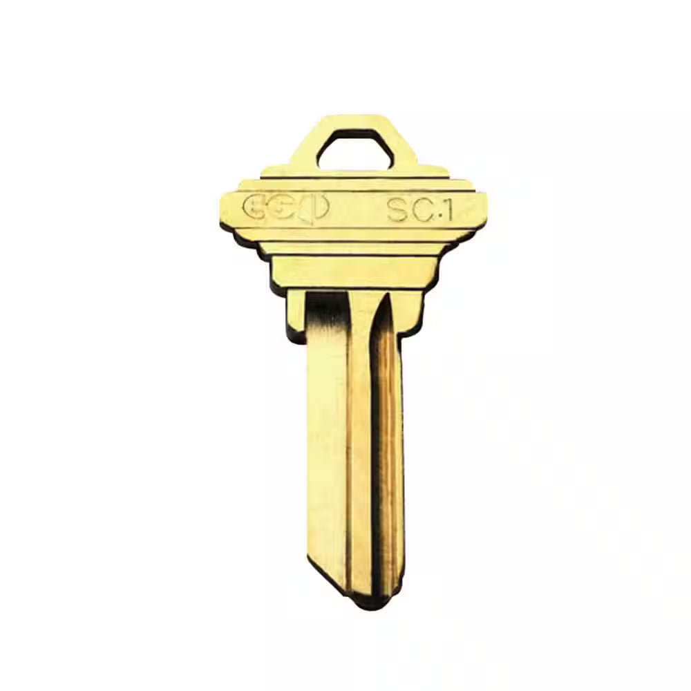 Brass Mortise Entry Left Hand Door Lock Set with 2.5 In. Backset, 2 SC1 Keys and Swivel Spindle