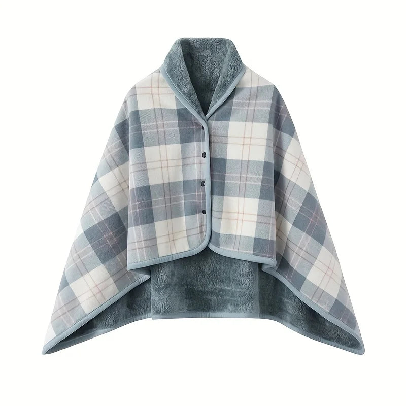 1Pc Wearable Blankets Shawl Blanket Flannel Lazy Casual Office Blanket