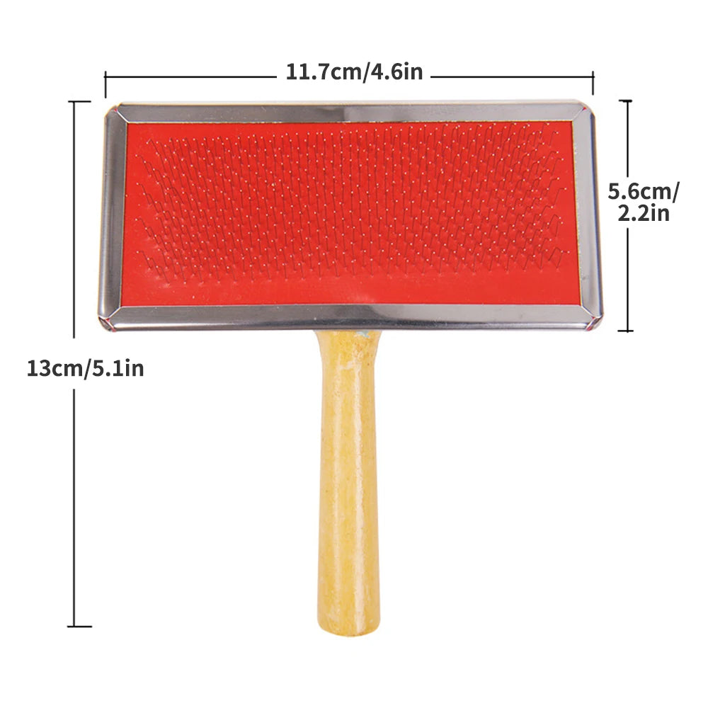 Pet Wooden Handle Needle Comb Massage Comb for Removing Floating Hair Products