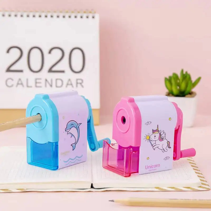 1-2 Pcs Cute Unicorn/Dolphin Mechanical Sharpener for Pencil School Office Supplies Creative Stationery Back to School