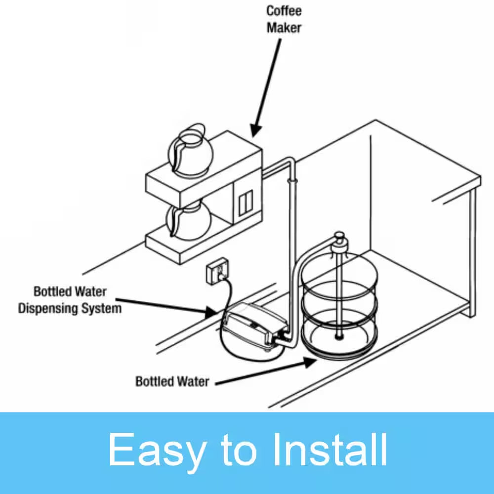 Bottled Water Dispenser Pump System, 110V 20Ft US Plug High Flow Bottled Water Pump with Single Inlet