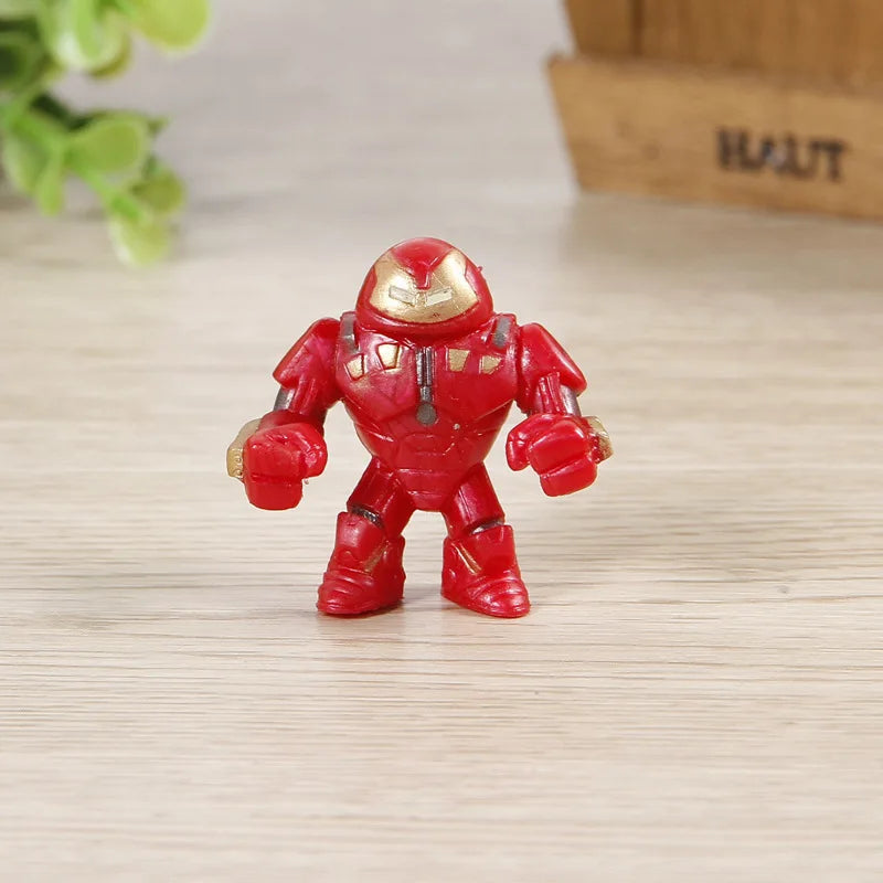 12 Pcs/Set New Q Avengers Mini Figures Hulk Thor Spider Man Action Figure Toys Superhero Model Toys for Children Christmas Gifts