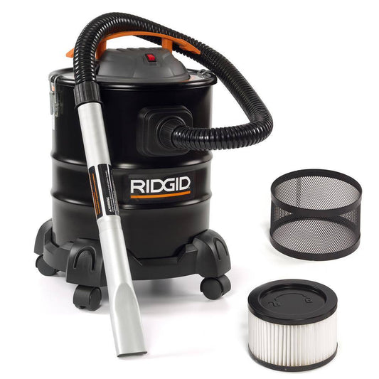 RIDGID 5 Gallon 3.0 Peak HP Cool/Dry Ash Canister Shop Vacuum, HEPA Material Filter, Hose and Accessories