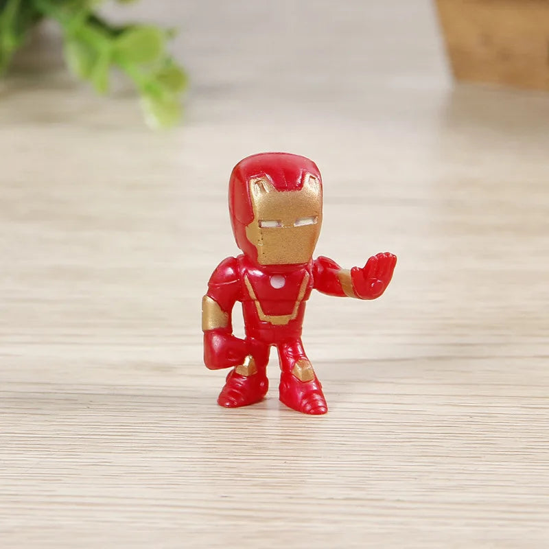 12 Pcs/Set New Q Avengers Mini Figures Hulk Thor Spider Man Action Figure Toys Superhero Model Toys for Children Christmas Gifts