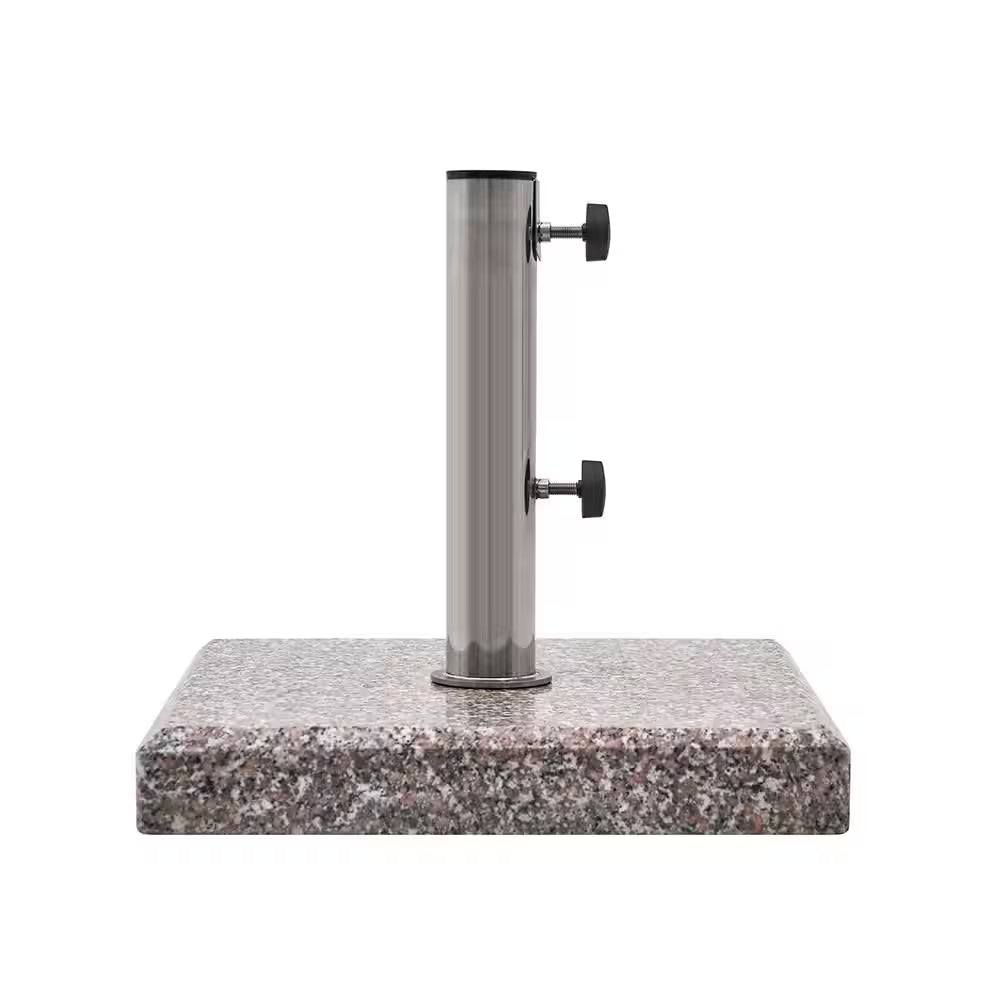 42 Lbs. Premium Heavy Duty Square Granite Patio Umbrella Base in Gray