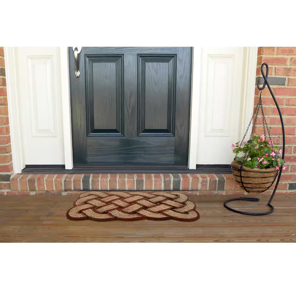 Rope Natural/Brown 22 In. X 36 In. Coir Door Mat