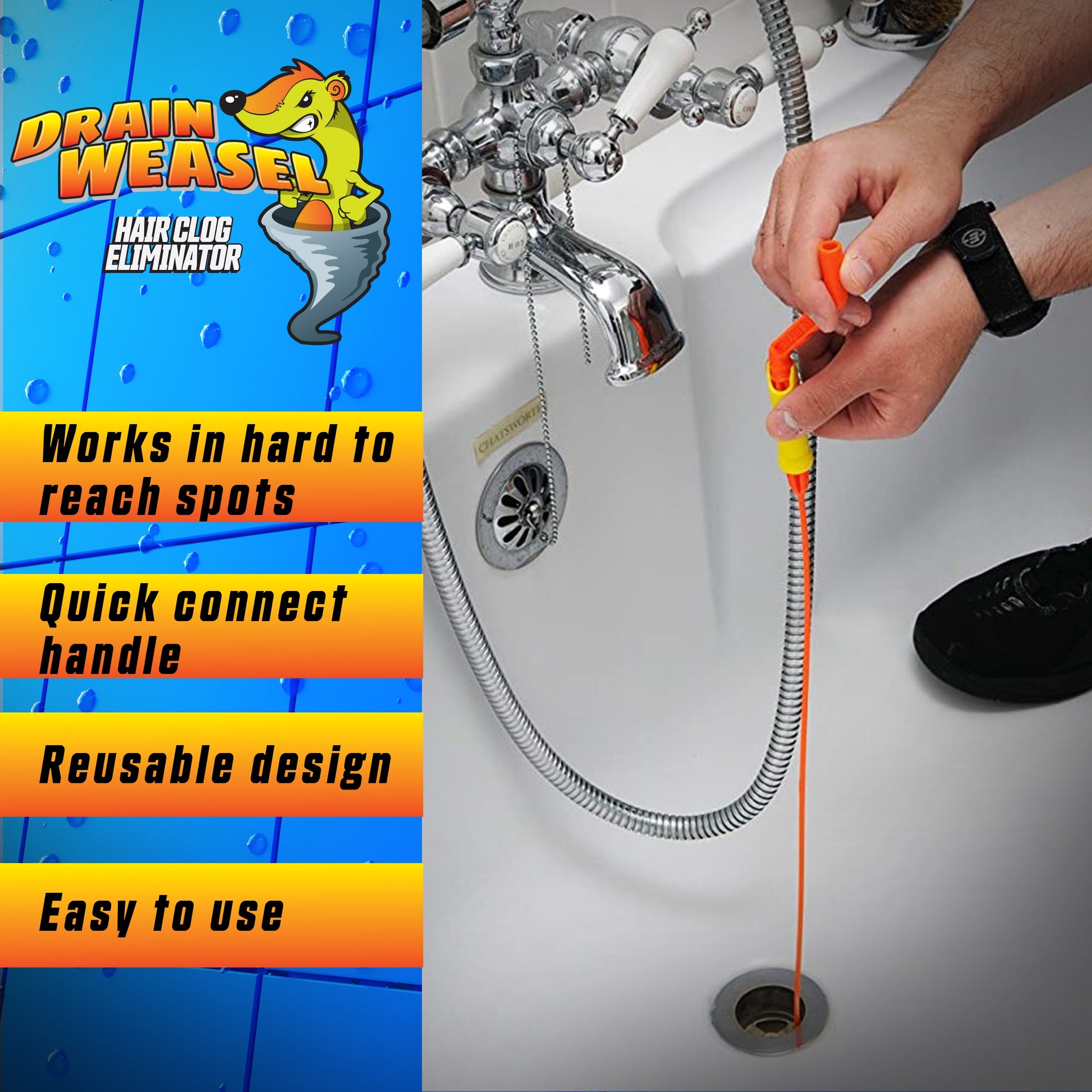 Drain Weasel Plastic Drain Snake