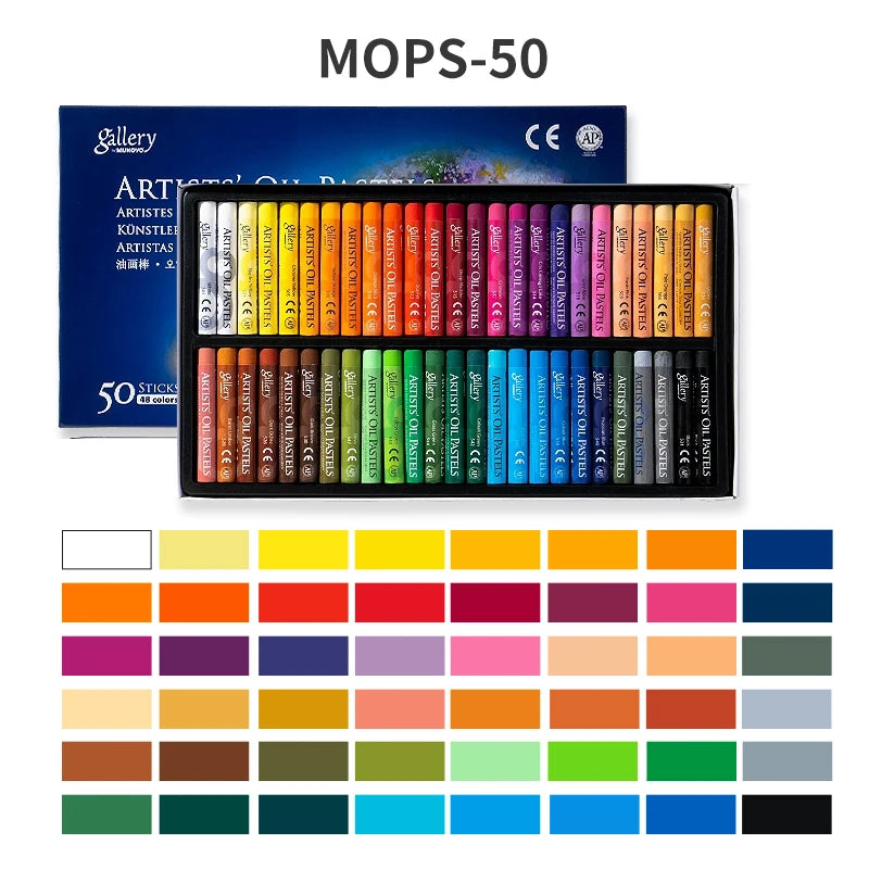 MUNGYO Artist Soft Oil Pastel Set Professional Painting Drawing Graffiti Art Crayons Washable Non Toxic Art Supply 12/25/50Color