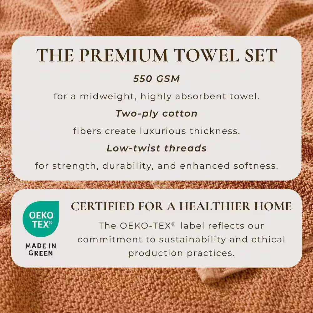 Clay 6-Piece Cotton Quick-Dry Towel Set