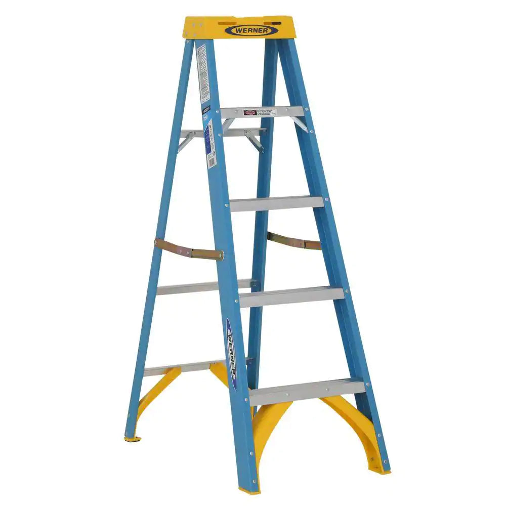 5 Ft. Fiberglass Step Ladder with 250 Lb. Load Capacity Type I Duty Rating
