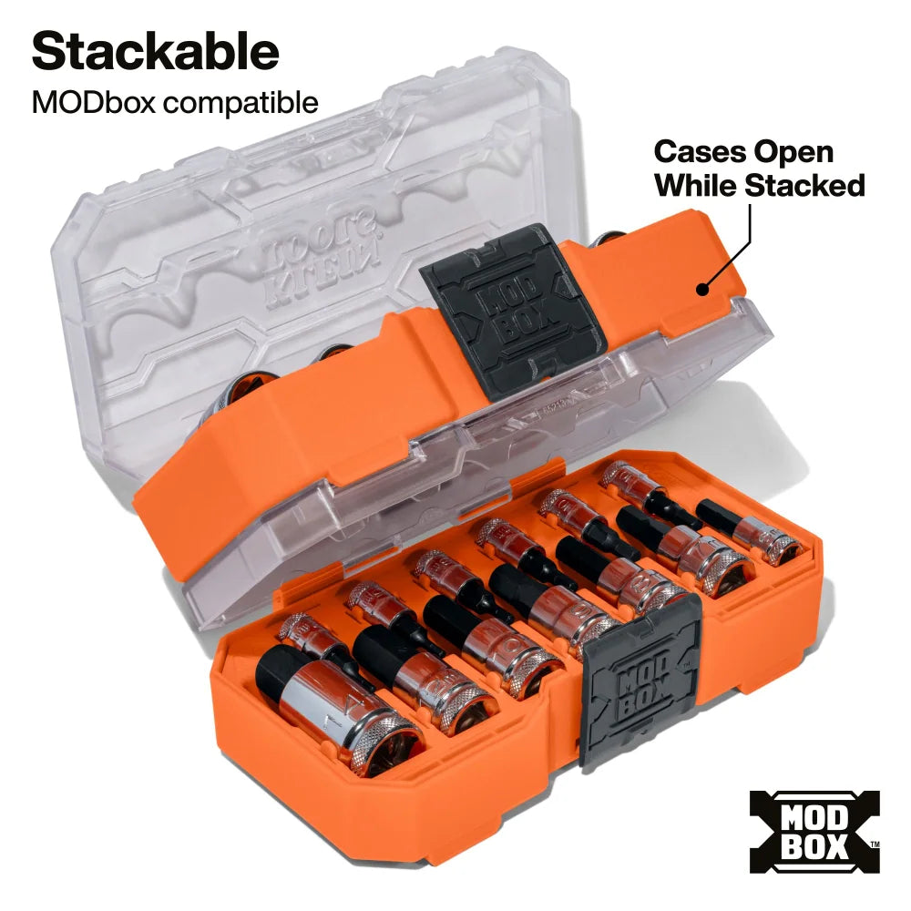 Knurled Hex Bit Socket Set, Metric, 13-Piece