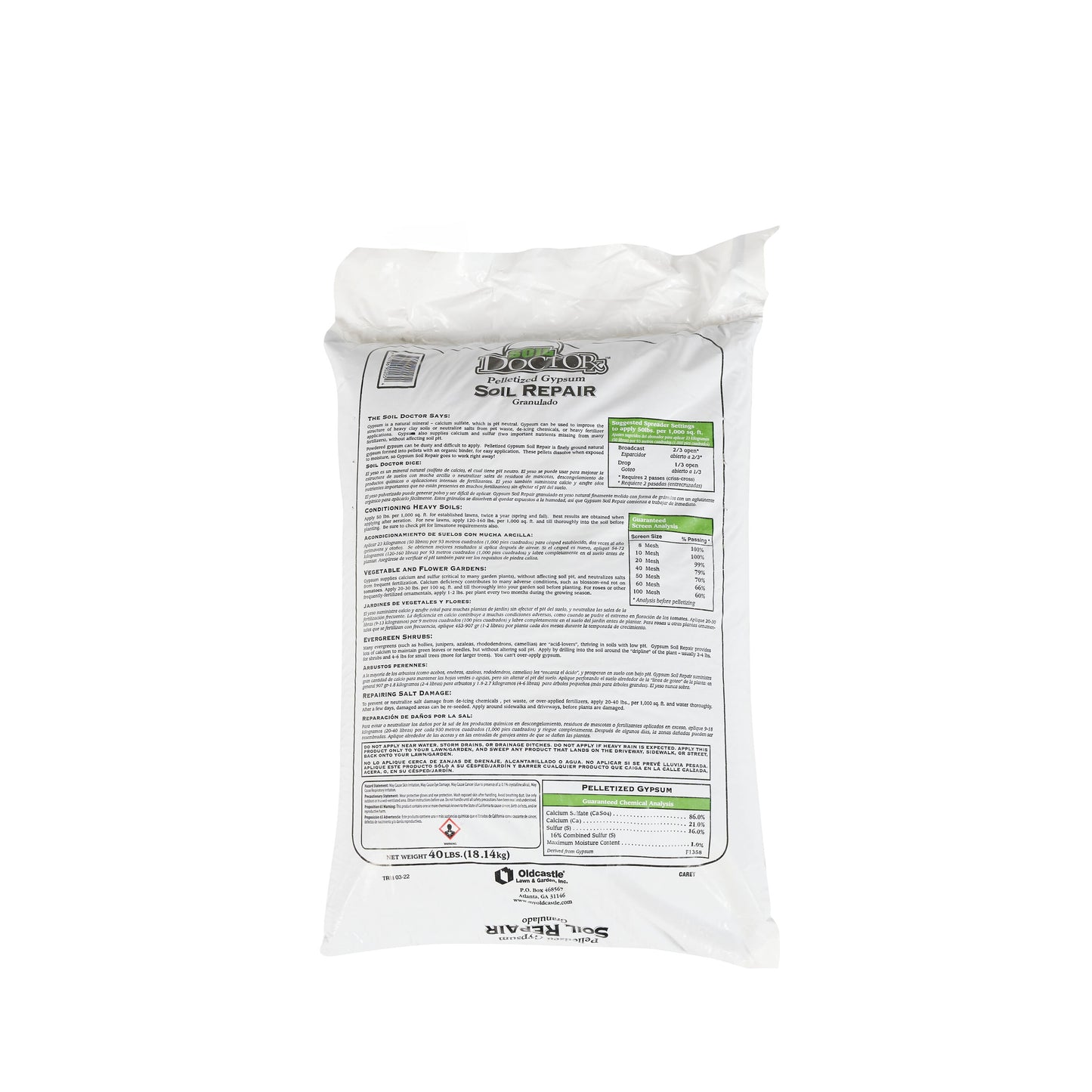 Pelletized Gypsum Soil Repair 40 Lb Organic Gypsum