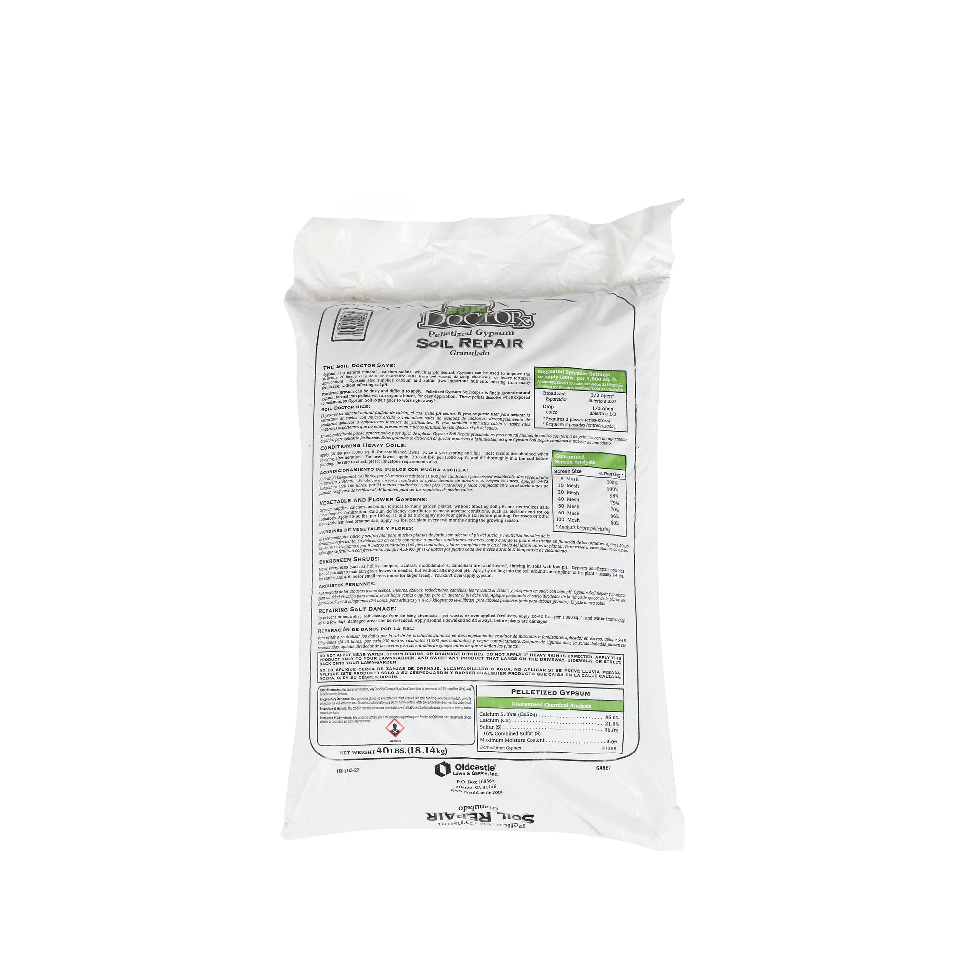 Pelletized Gypsum Soil Repair 40 Lb Organic Gypsum