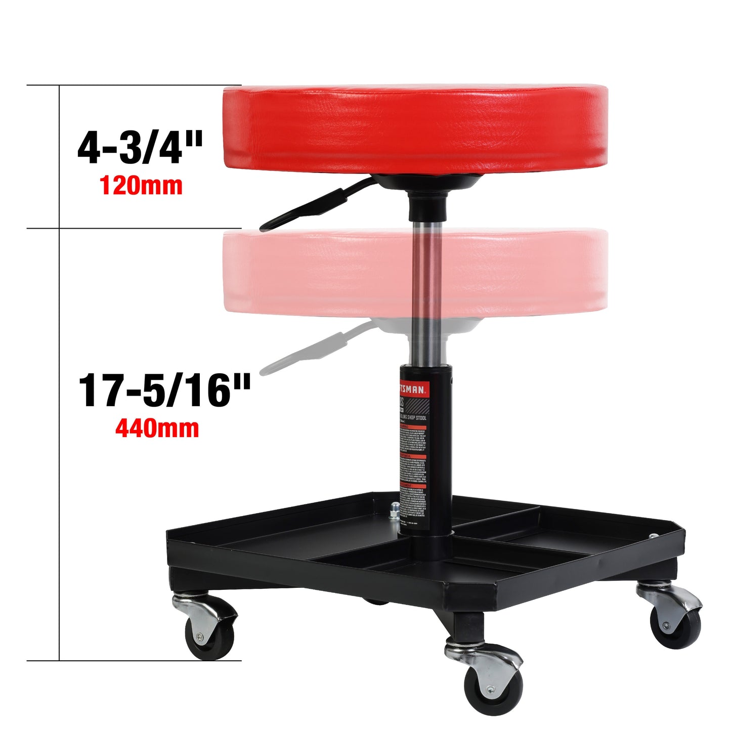 16.14-In X 15.94-In Work Seat ( Red )