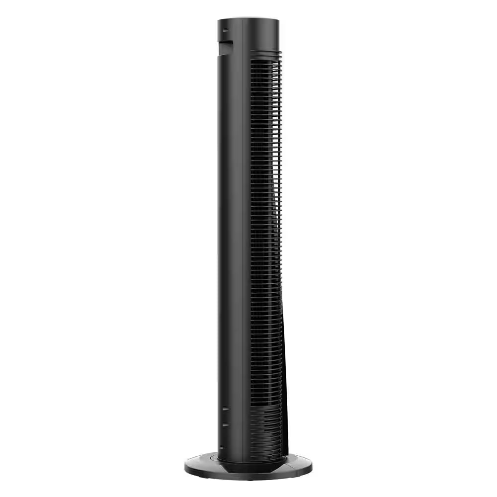 OSC73 37 In. 3 Fan Speeds Tower Fan 37 In. in Black with Remote Control, Oscillation, and Timer