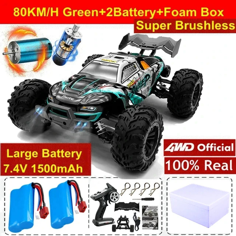 Remote Control Car off Road 4X4 RC Car High Speed Buggy Truck Super Brushless 50 or 80KM/H Fast Drift Racing Toy Gift