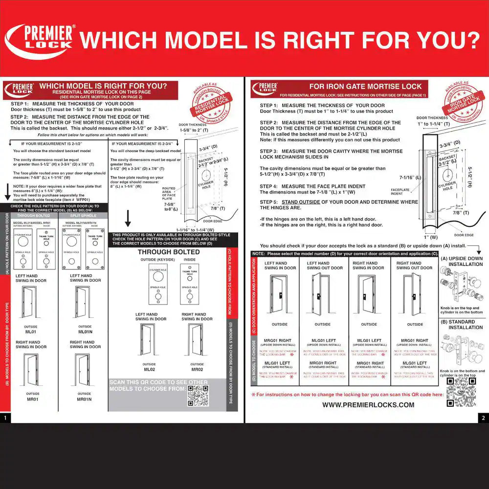 Brass Mortise Entry Left Hand Door Lock Set with 2.5 In. Backset, 2 SC1 Keys and Swivel Spindle