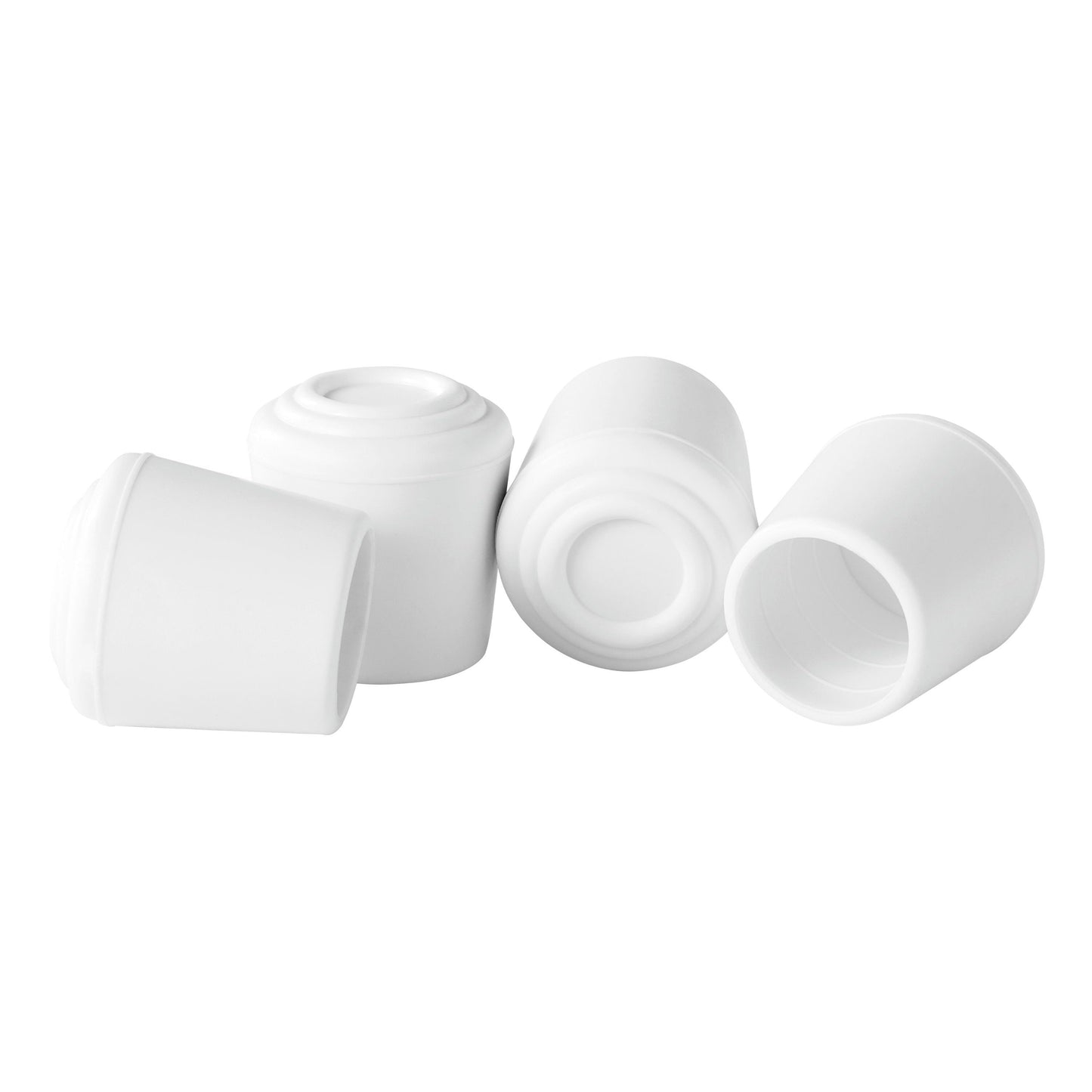 4 -Pack 1-1/8 in White Rubber Chair Leg Tips