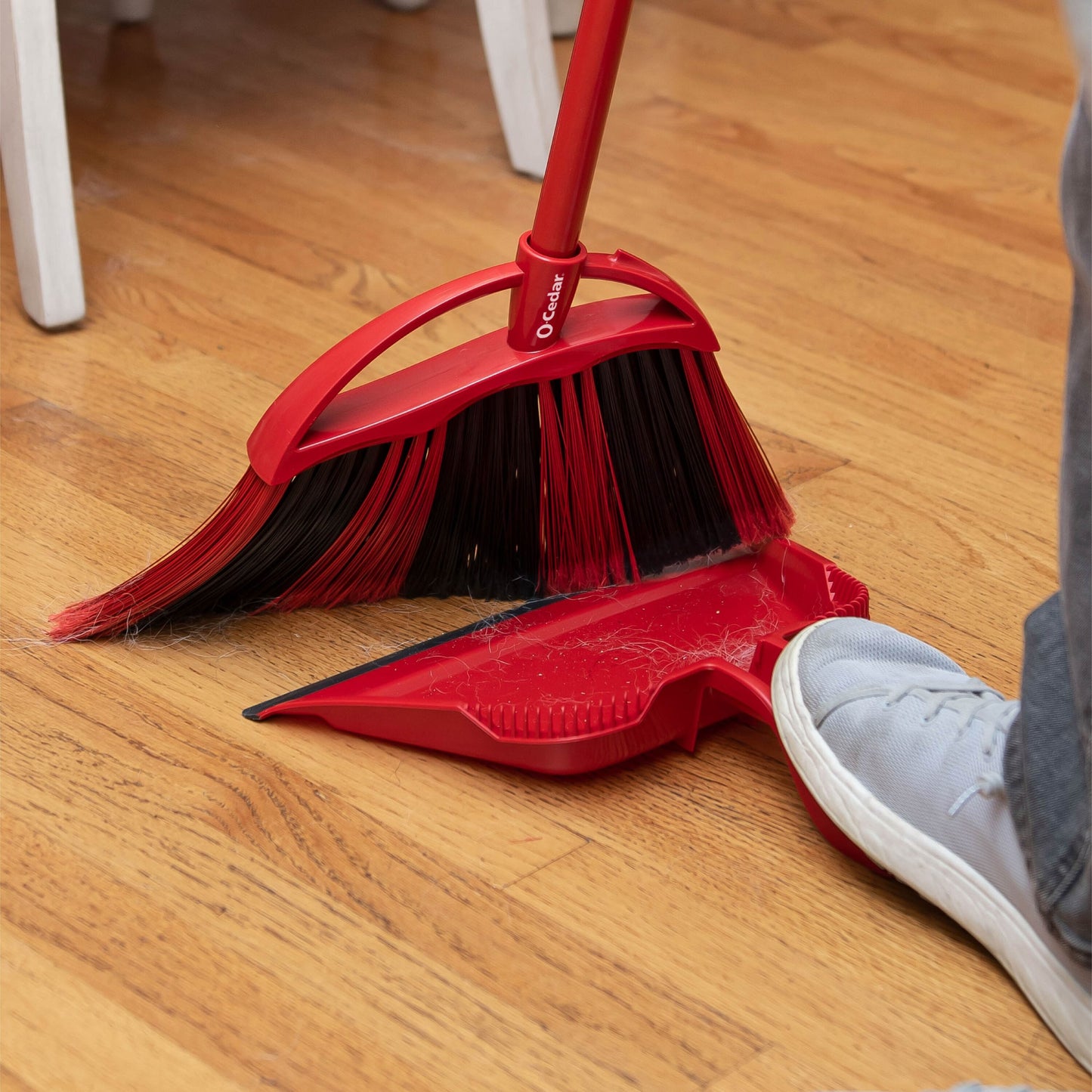 Powercorner One Sweep 13.5-In Poly Fiber Multi-Surface Angle with Dustpan Upright Broom