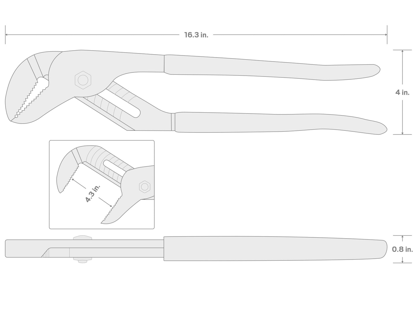 Multiple Colors/Finishes Tongue and Groove 16-In Tongue and Groove Pliers