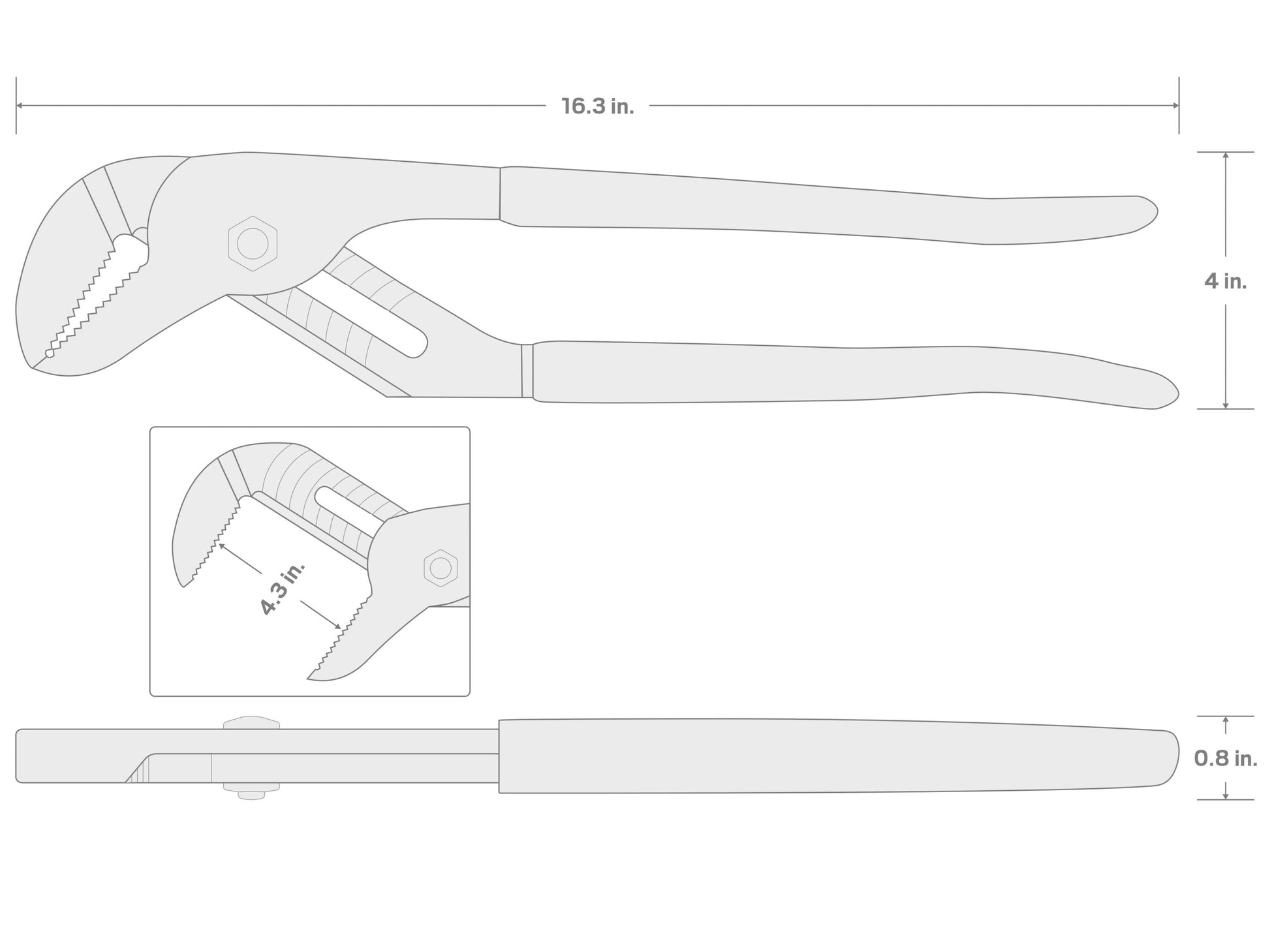 Multiple Colors/Finishes Tongue and Groove 16-In Tongue and Groove Pliers