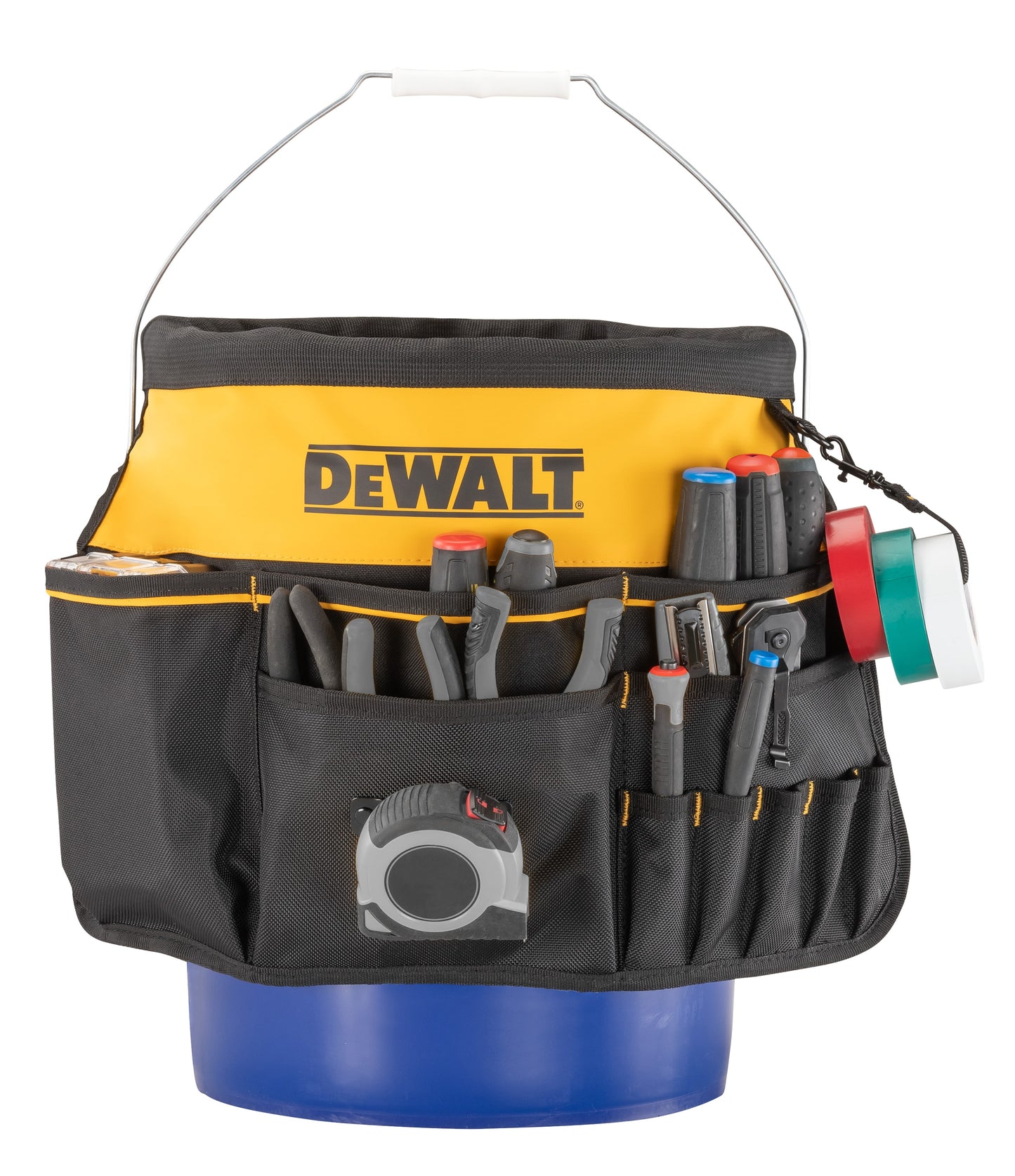Black - Yellow Ballistic Nylon 2-In W X 19.625-In D X 19.75-In L 5-Gallon Bucket Organizer
